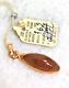 Pendentif En Agate Et Calcédoine En Or Rose 14k 583 Vintage Russe Soviétique Urss 3,6g Nwt