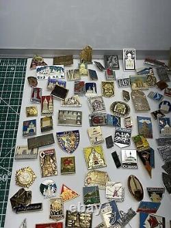 Plus de 230 pièces de la COLLECTION LOT BADGES TOURISTIQUES SOVIÉTIQUES RUSSES PIN URSS