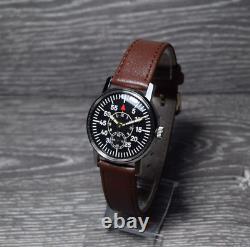 Pobeda Mens Military Watch Soviet Wrist Watch Mécanique Russie Urss Wristwatch