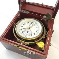 Poljot 6mx Chronometer Ship Marine Clock 1mchz Marine Soviétique Russe Militaire Urss