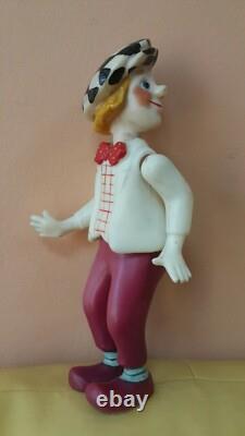 Poupée Clown en Caoutchouc Vintage Homme Personnage Russe Célèbre Époque Soviétique Ussr Cccp