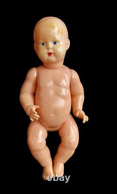 Poupée bébé garçon en celluloïd de grande taille de l'URSS soviétique des années 1950