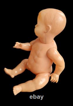 Poupée bébé garçon en celluloïd de grande taille de l'URSS soviétique des années 1950