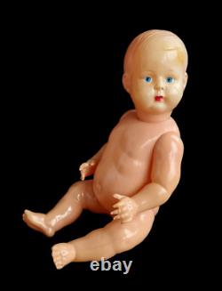 Poupée bébé garçon en celluloïd de grande taille de l'URSS soviétique des années 1950