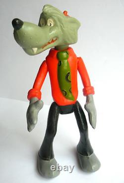 Poupée en celluloïd du personnage soviétique russe des années 1970, le loup de Nu, Pogodi