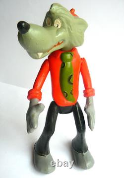 Poupée en celluloïd du personnage soviétique russe des années 1970, le loup de Nu, Pogodi