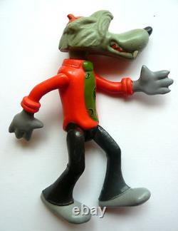 Poupée en celluloïd du personnage soviétique russe des années 1970, le loup de Nu, Pogodi