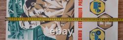 RARE Affiche d'art de propagande industrielle soviétique vintage russe URSS