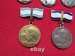 RARE Étoile d'Ordre de l'URSS en or soviétique russe, Mère Héroïne, 3 ordres, 2 médailles - SET