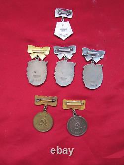 RARE Étoile d'Ordre de l'URSS en or soviétique russe, Mère Héroïne, 3 ordres, 2 médailles - SET