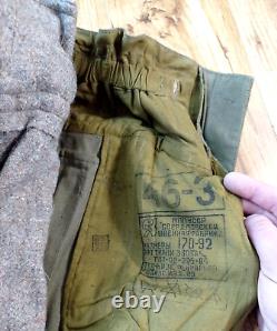 RARE Uniforme de l'Armée Soviétique Russe d'Hiver Afghanka URSS Afghanistan