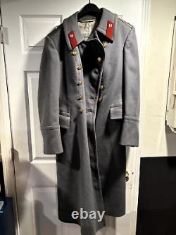 RARE VINTAGE Étoile soviétique russe de l'URSS de l'Armée rouge Manteau uniforme en laine militaire