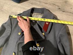 RARE VINTAGE Étoile soviétique russe de l'URSS de l'Armée rouge Manteau uniforme en laine militaire