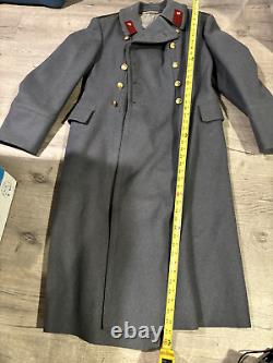 RARE VINTAGE Étoile soviétique russe de l'URSS de l'Armée rouge Manteau uniforme en laine militaire