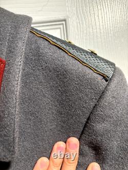 RARE VINTAGE Étoile soviétique russe de l'URSS de l'Armée rouge Manteau uniforme en laine militaire