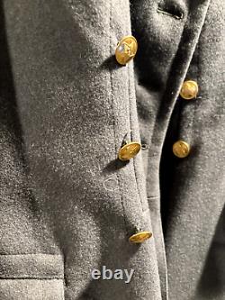 RARE VINTAGE Étoile soviétique russe de l'URSS de l'Armée rouge Manteau uniforme en laine militaire