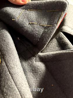 RARE VINTAGE Étoile soviétique russe de l'URSS de l'Armée rouge Manteau uniforme en laine militaire