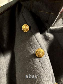 RARE VINTAGE Étoile soviétique russe de l'URSS de l'Armée rouge Manteau uniforme en laine militaire
