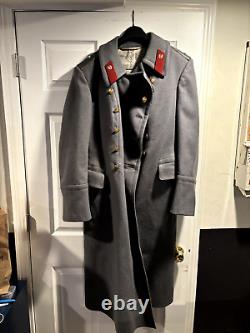 RARE VINTAGE Étoile soviétique russe de l'URSS de l'Armée rouge Manteau uniforme en laine militaire