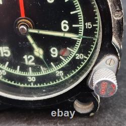RARE VINTAGE URSS RUSSE 129-ChS 55M HORLOGE DE COCKPIT D'AVION SOVIÉTIQUE Achs-1