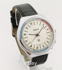 Raketa Polar 24 HEURES Montre-bracelet mécanique soviétique URSS russe #689