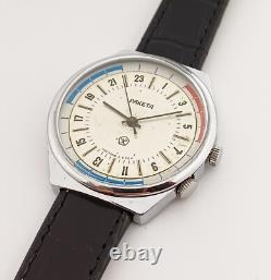 Raketa Polar 24 HEURES Montre-bracelet mécanique soviétique URSS russe #689