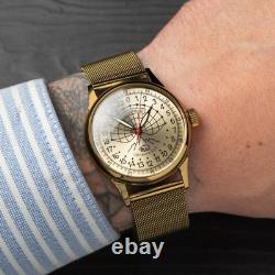 Raketa Polar Vintage URSS 24h Mécanique Montre-bracelet russe soviétique pour homme avec cadran d'ours