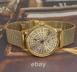 Raketa Polar Vintage URSS 24h Mécanique Montre-bracelet russe soviétique pour homme avec cadran d'ours