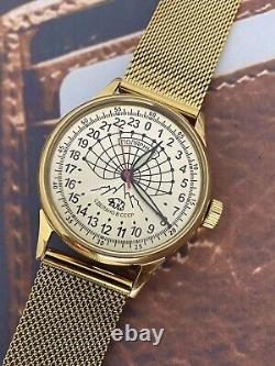 Raketa Polar Vintage URSS 24h Mécanique Montre-bracelet russe soviétique pour homme avec cadran d'ours