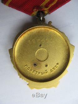 Rare Original Or Russe Et Platine Orden Ordre / Médaille / Insigne De Lenina