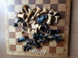 Rare Urss 1950 Soviet Vintage Tournoi De Bois Chess Antique Vieux Russe