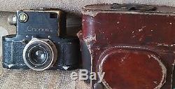 Rare Urss Gomz Sport Caméra Caméra Soviétique De Russie Avec Le Cas