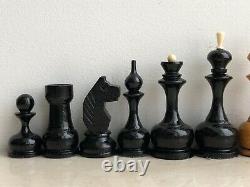 Rare Vintage Urss Soviétique Russe Jeu D’échecs En Bois Folding Board Vtg Old Chessmen