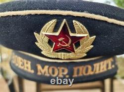 Rare casquette de marin soviétique de l'URSS vintage 1973