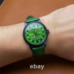 Regarder Raketa 24h Automatique Poignet Cadran Vert Polaire Homme Russe Soviétique URSS Rare