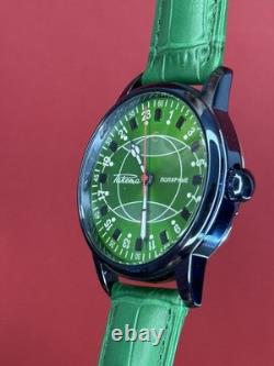 Regarder Raketa 24h Automatique Poignet Cadran Vert Polaire Homme Russe Soviétique URSS Rare