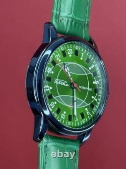 Regarder Raketa 24h Automatique Poignet Cadran Vert Polaire Homme Russe Soviétique URSS Rare