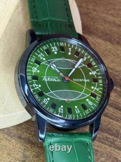 Regarder Raketa 24h Automatique Poignet Cadran Vert Polaire Homme Russe Soviétique URSS Rare