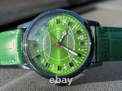 Regarder Raketa 24h Automatique Poignet Cadran Vert Polaire Homme Russe Soviétique URSS Rare