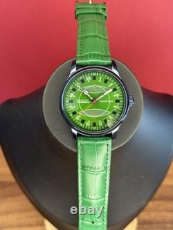 Regarder Raketa 24h Automatique Poignet Cadran Vert Polaire Homme Russe Soviétique URSS Rare