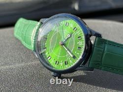 Regarder Raketa 24h Automatique Poignet Cadran Vert Polaire Homme Russe Soviétique URSS Rare