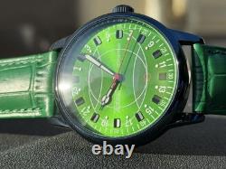 Regarder Raketa 24h Automatique Poignet Cadran Vert Polaire Homme Russe Soviétique URSS Rare