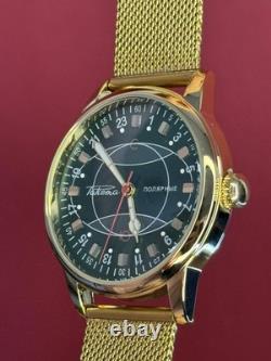 Regardez Rakets 24h Montre Automatique Poignet Polar Hommes Cadran Vert Russe Sangle Soviétique URSS