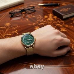Regardez Rakets 24h Montre Automatique Poignet Polar Hommes Cadran Vert Russe Sangle Soviétique URSS