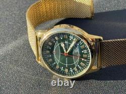 Regardez Rakets 24h Montre Automatique Poignet Polar Hommes Cadran Vert Russe Sangle Soviétique URSS