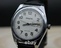Rêve? Vieille Urss Russie Soviet Mécanique Montre De Poignet Raketa Serviced