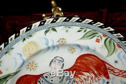 Russe Soviétique Propagande Porcelaine Design Plate Par Shchekhotikhina Pototskaya