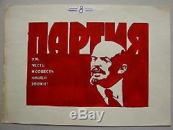 Russe Ukrainien Soviétique Lot 10 Peintures Affiche De Propagande Réalisme Socialiste