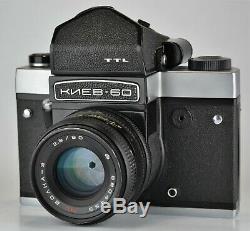Russe Urss Moyen Ttl Kiev-60 Format Camera + MC Volna-3 F2.8 / 80