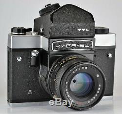 Russe Urss Moyen Ttl Kiev-60 Format Camera + MC Volna-3 F2.8 / 80